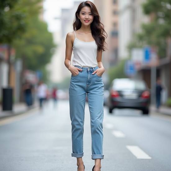 牛仔褲配什么上衣好看,牛仔褲上衣搭配好看實(shí)用指南