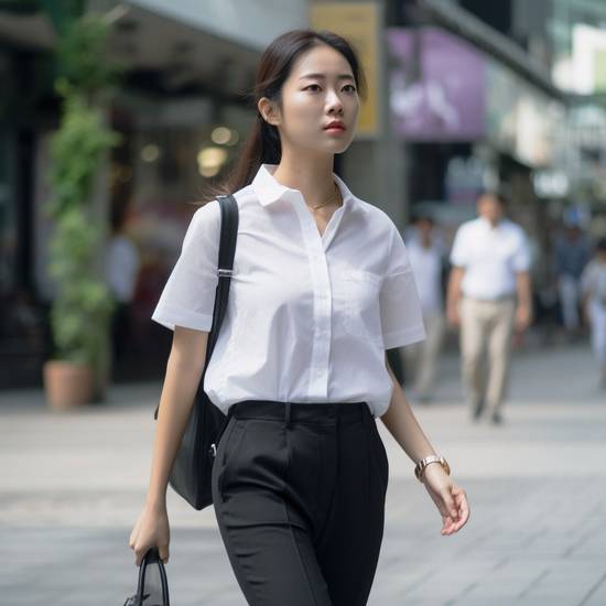 襯衣搭配什么褲子好看,襯衣搭配褲子好看推薦:黑色牛仔褲