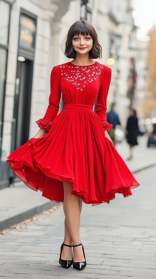 紅裙子配什么鞋子好看,紅裙最佳鞋履搭配指南:色彩款式全解析