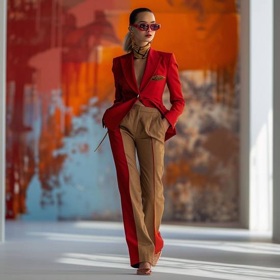 紅色褲子搭配什么顏色上衣,紅色褲子最佳上衣顏色搭配指南