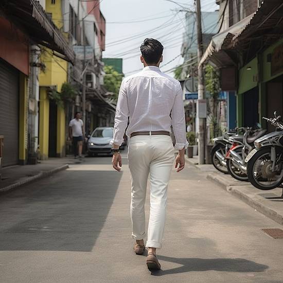 男士白色褲子配什么顏色上衣好看,男士白褲上衣配色最佳方案