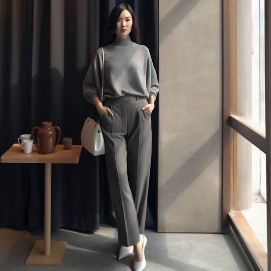 灰色上衣配什么顏色褲子好看,灰色上衣最佳褲裝色彩搭配指南